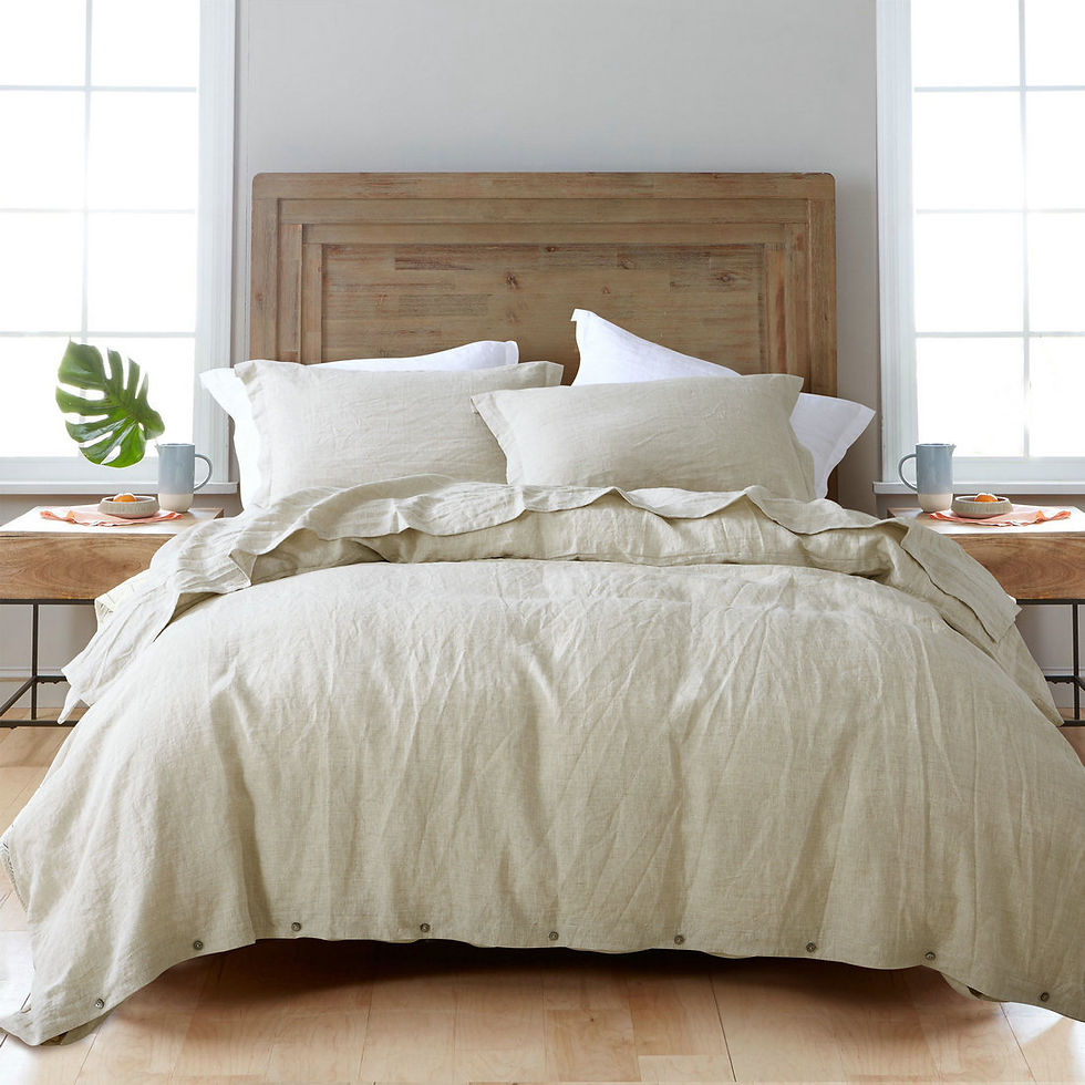 Thumbnail: Pure Linen Duvet Cover and Pillowcase Set (3 Pieces)