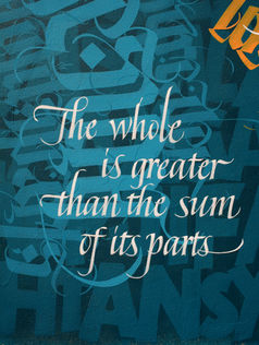 Citazione calligrafica per decorazione murale