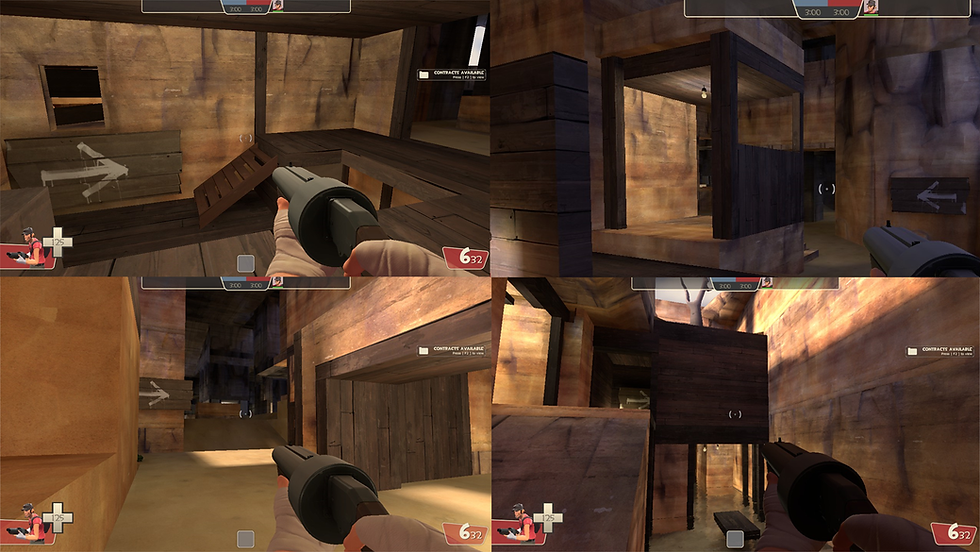 Signage throughout the map