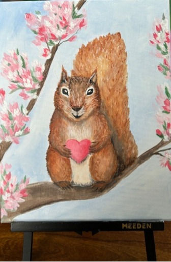 Spring Squirrel- Willful Wine Paint & Sip 