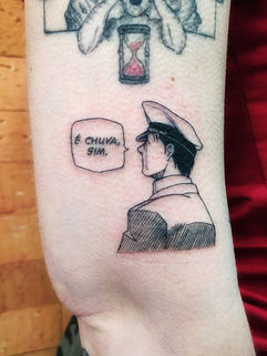 tatuagem do coronel mustang full metal alchemist no braço