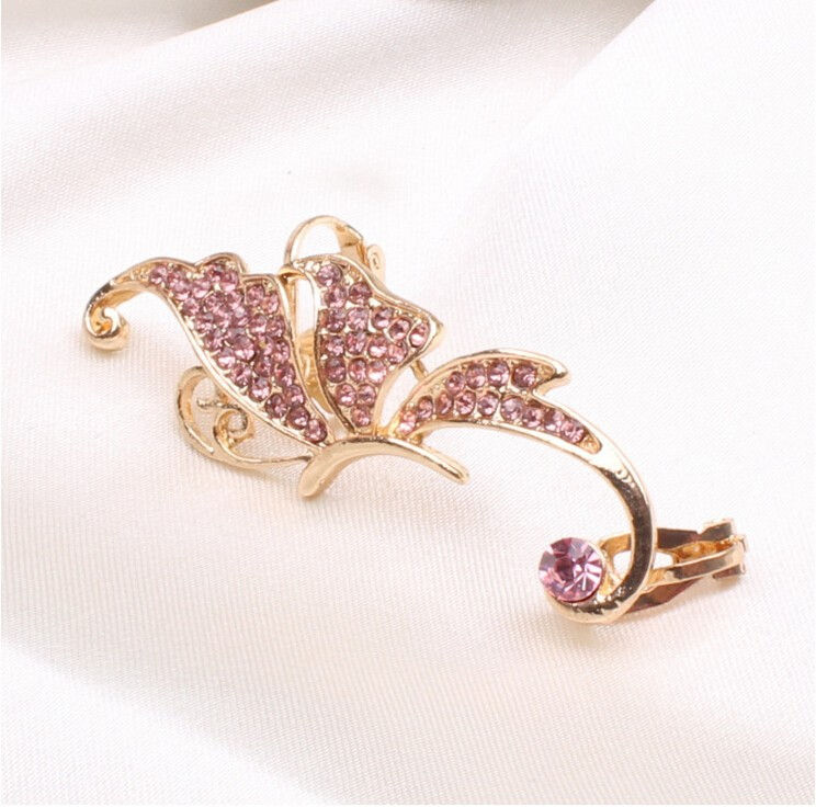 Miniatura: Pendientes de brillantes con clip, no necesita agujero