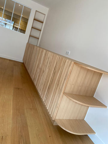 Buffet châtaignier massif 4m - BPM Agencement Nantes