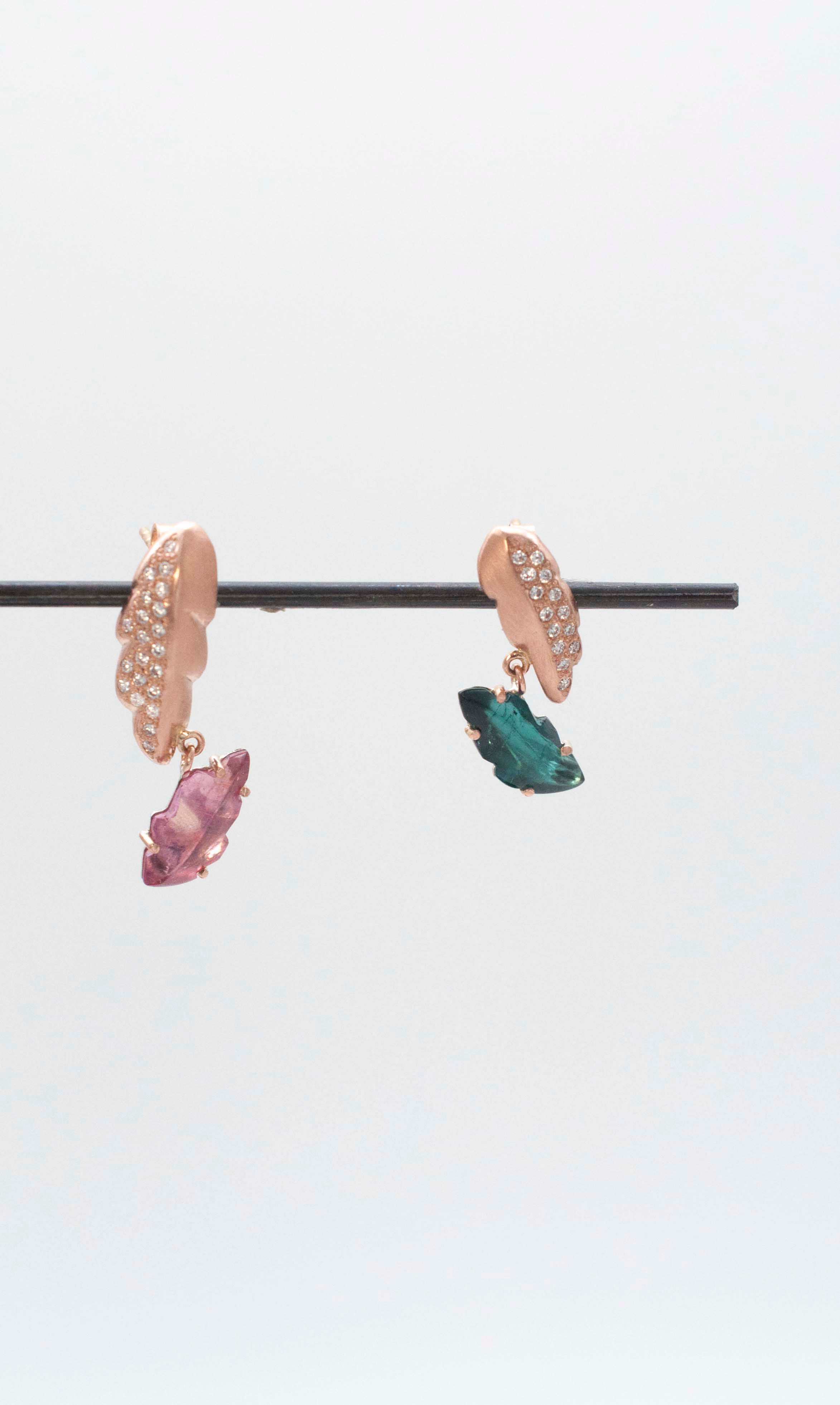 Ohrringe - tanzende Blätter