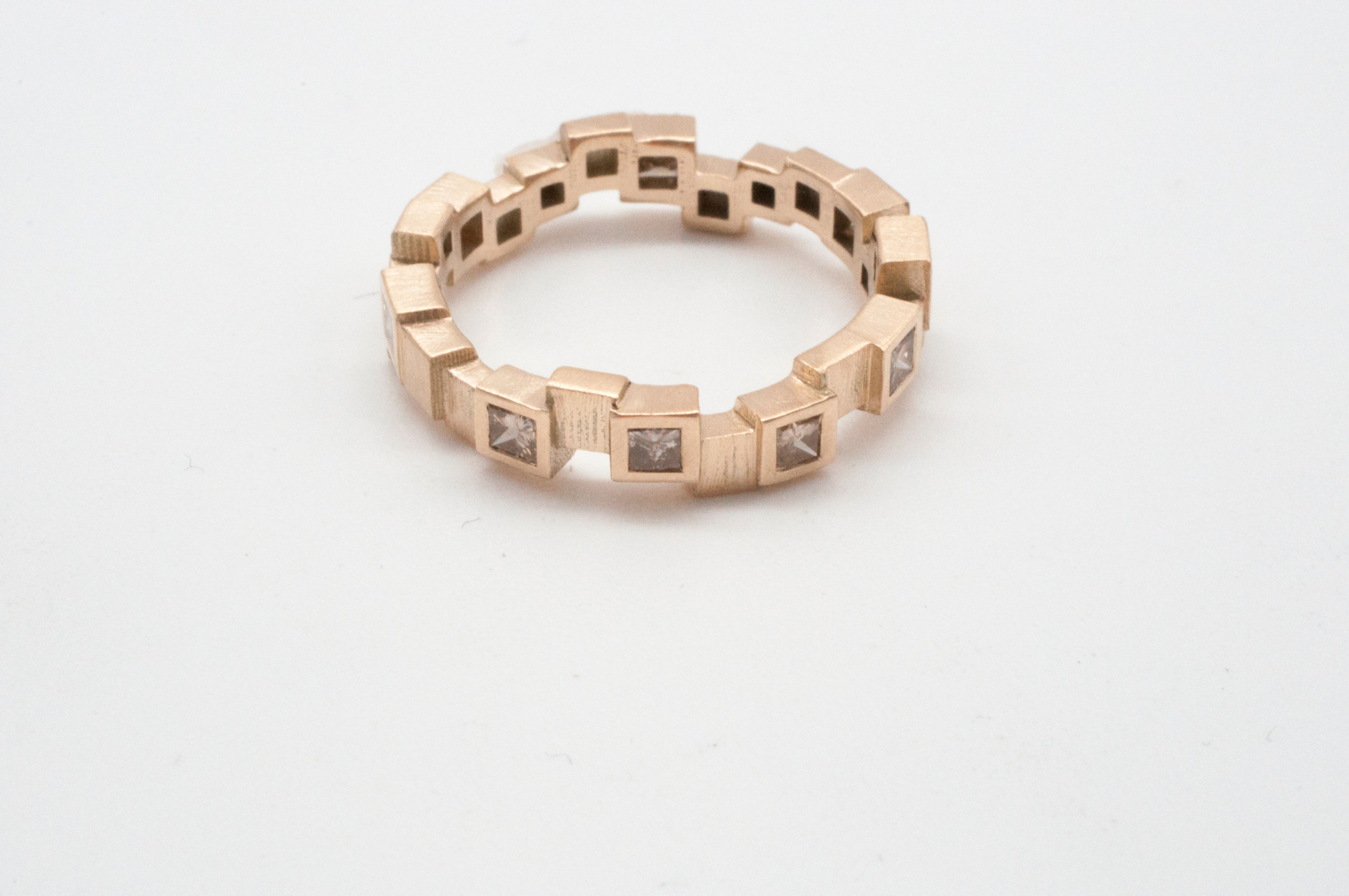 Memoryring Skyline - Kapstadt mit braunen Diamanten