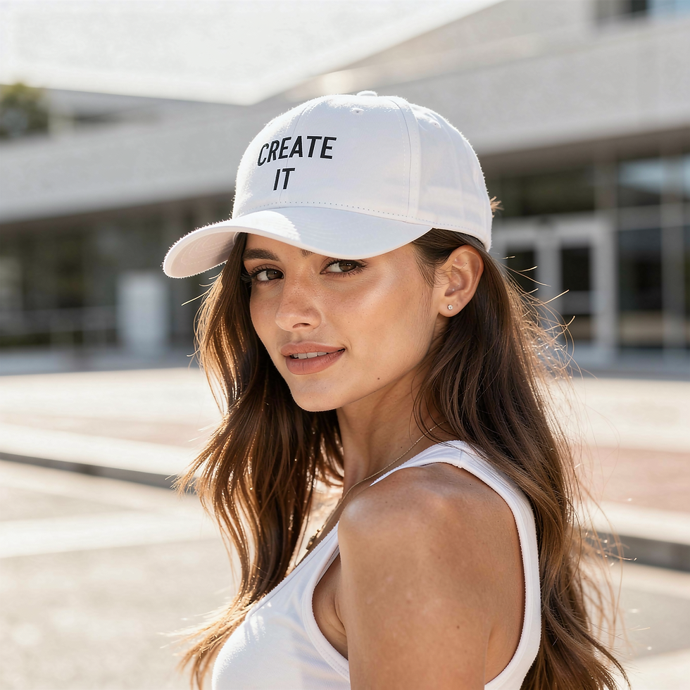 Thumbnail: Create It Baseball Cap — Minimal Motivational Low Profile Hat
