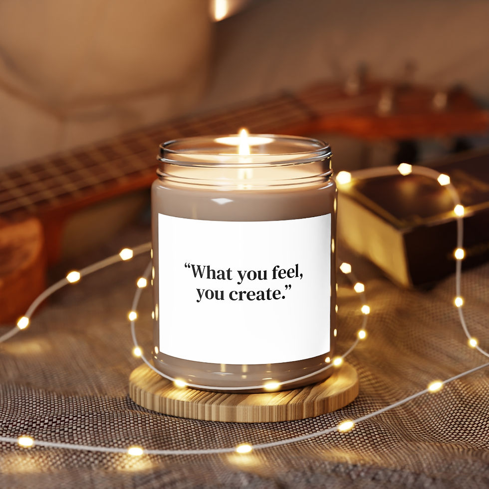 Thumbnail: Inspirational Soy Candle 9oz — "What you feel, you create." Jar Candle