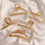 Thumbnail: GOLD CLASSIC HAIR CLIP WITH OPEN SIDES square