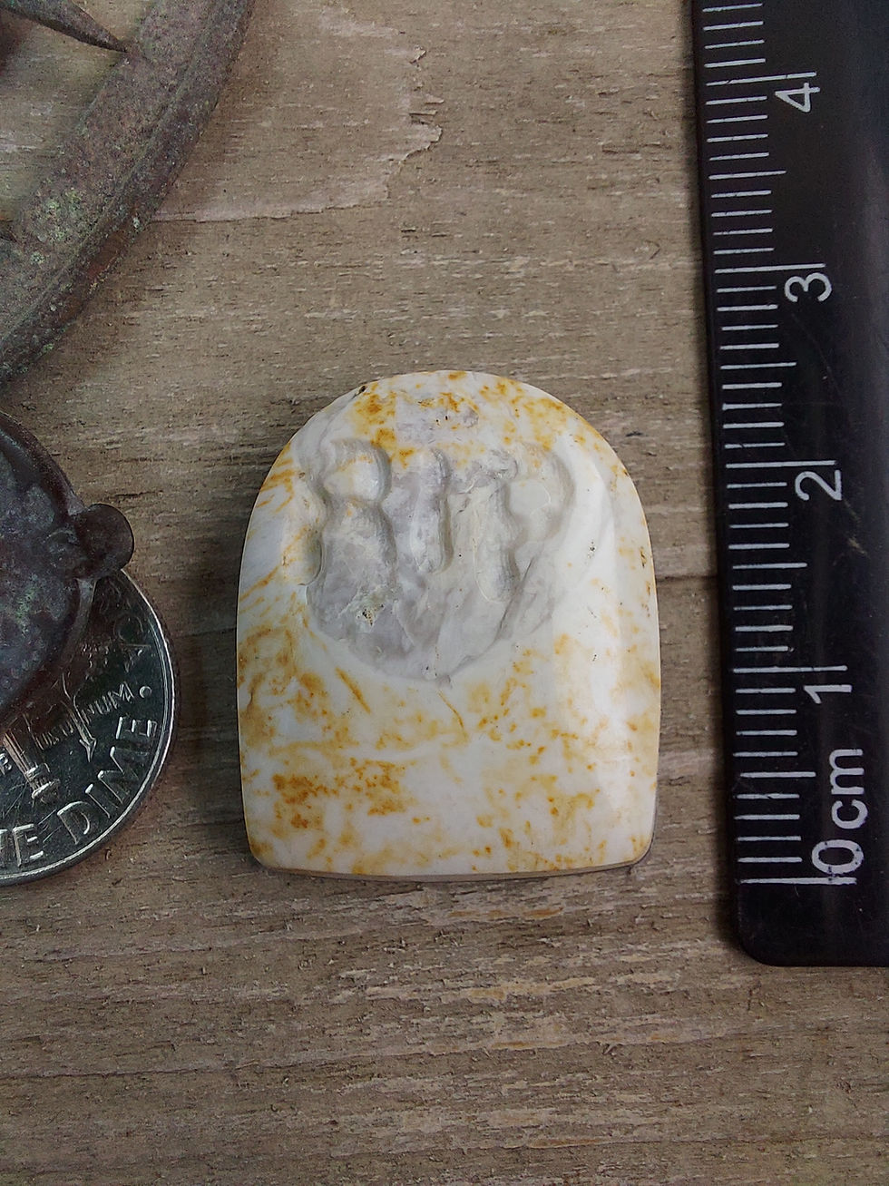 Thumbnail: Desert Snow Howlite RIP Headstone