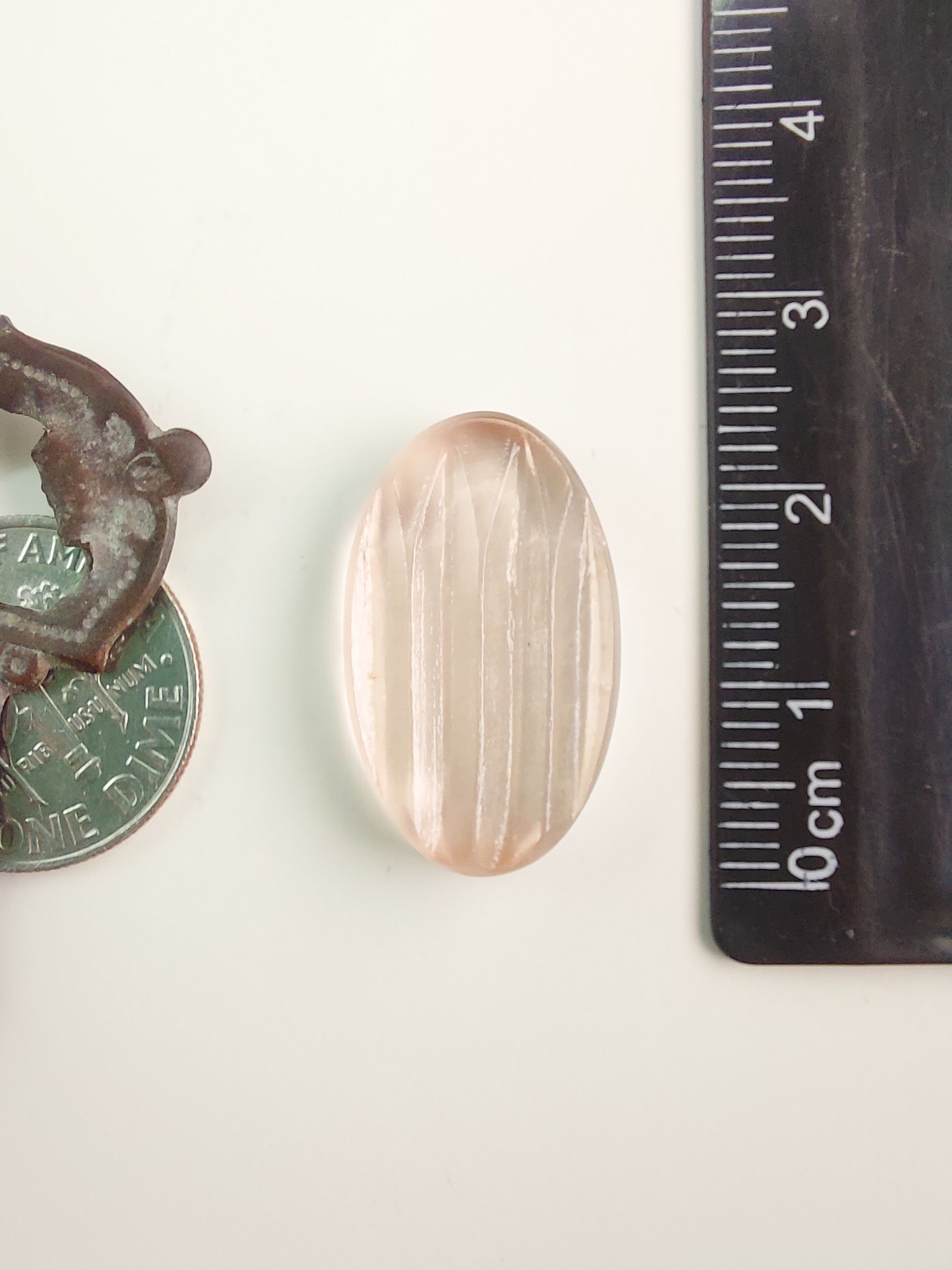 Antique NV Peach Glass