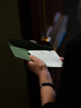 Hand written wedding letters to guests