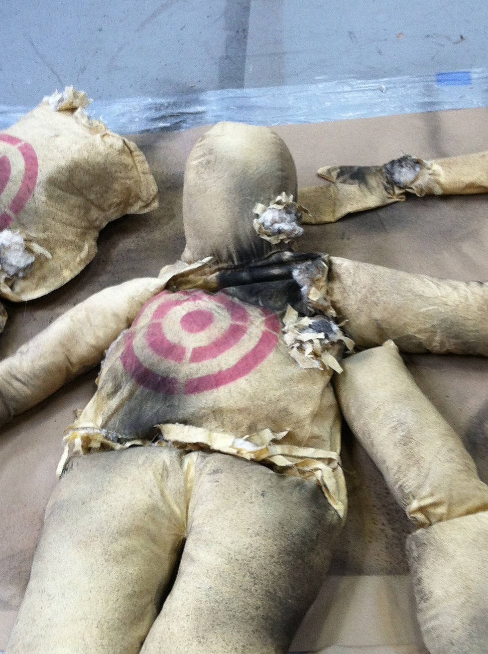 Dummies painted and distressed