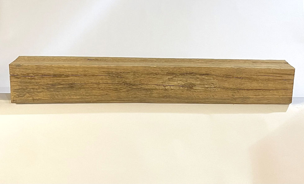 Weathered Antique mantel made from reclaimed wood.