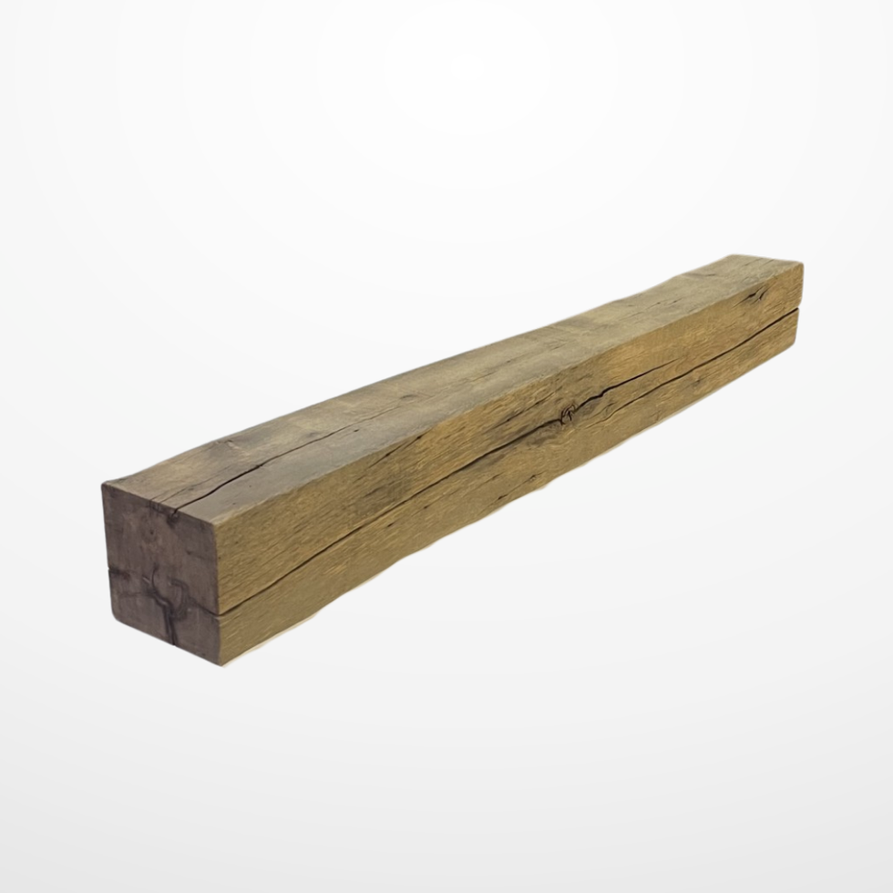 Weathered Antique mantel made from reclaimed wood.