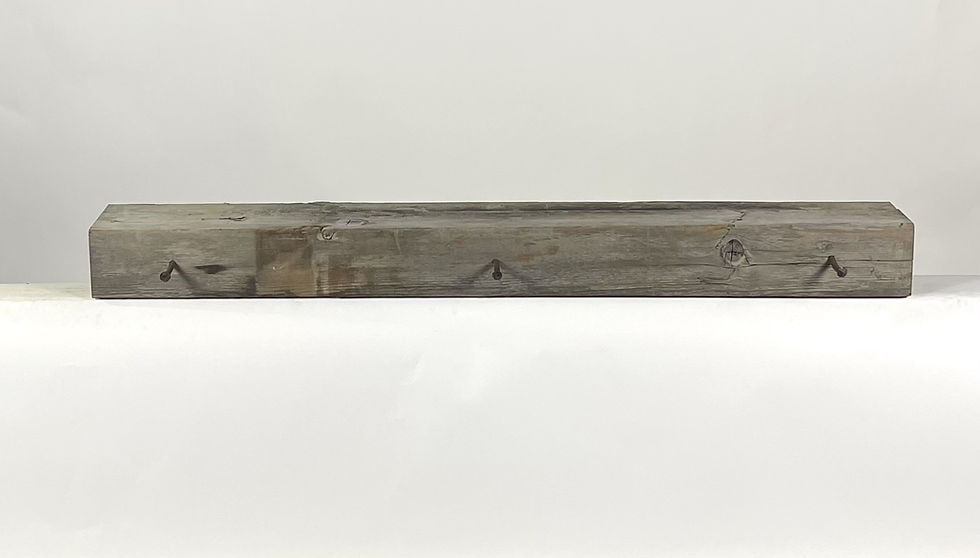 Reclaimed wood mantel | Rustic fireplace centerpiece | Handcrafted from vintage barn wood | Timeless design | Minnesota