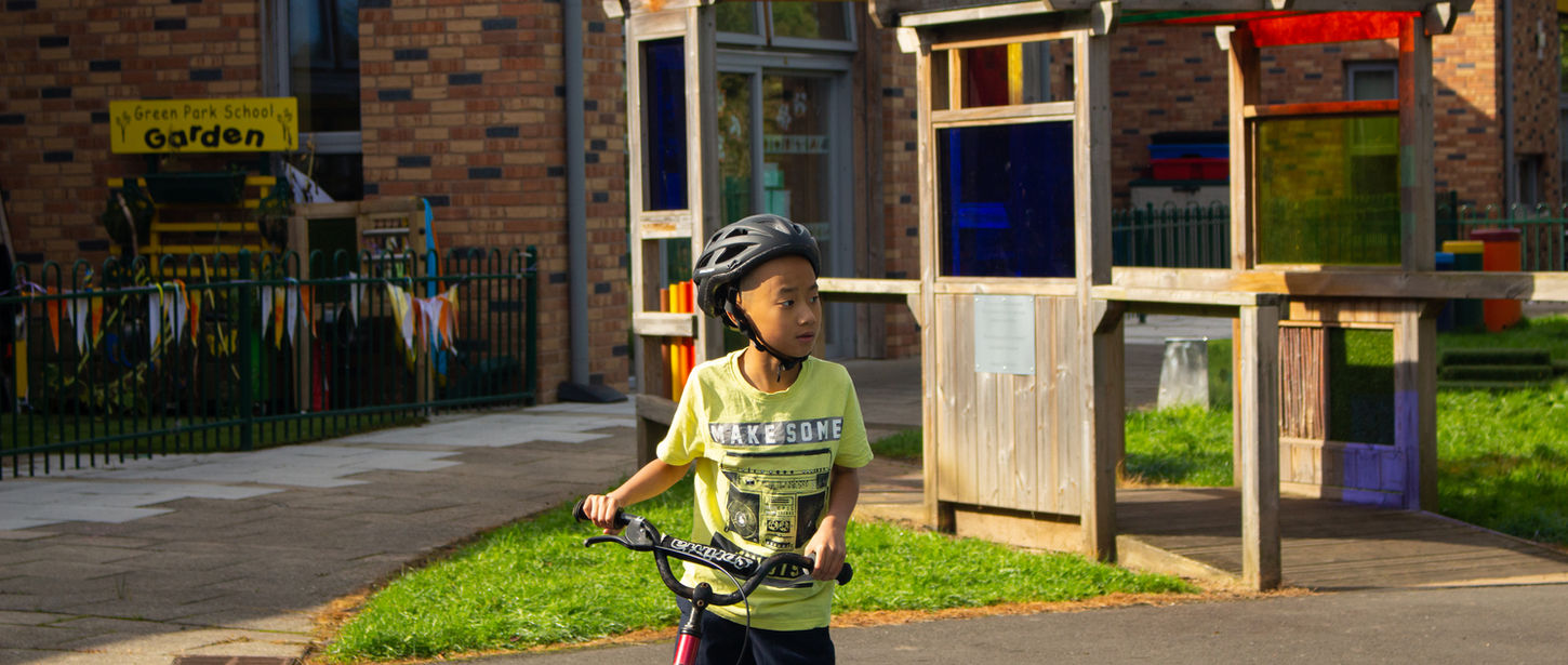 Child riding bike