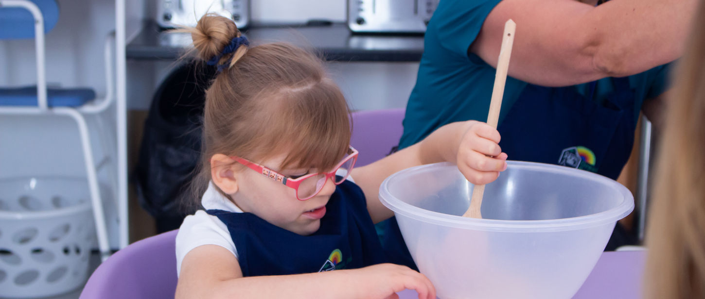 Child preparing food