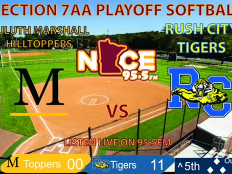 Rush City Only Need 5 Innings to Take Down Hilltoppers