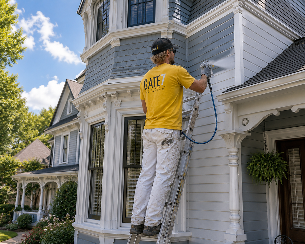 painting wood house