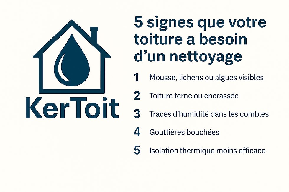 🧼 5 signes que votre toiture a besoin d’un nettoyage