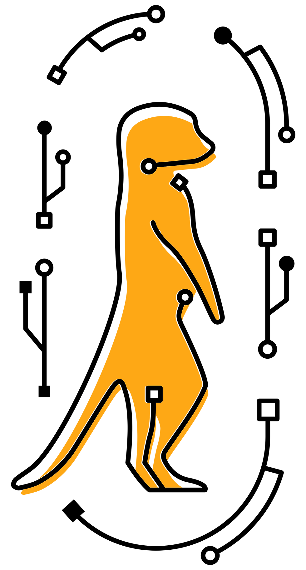Brainscout meerkat logo nodes