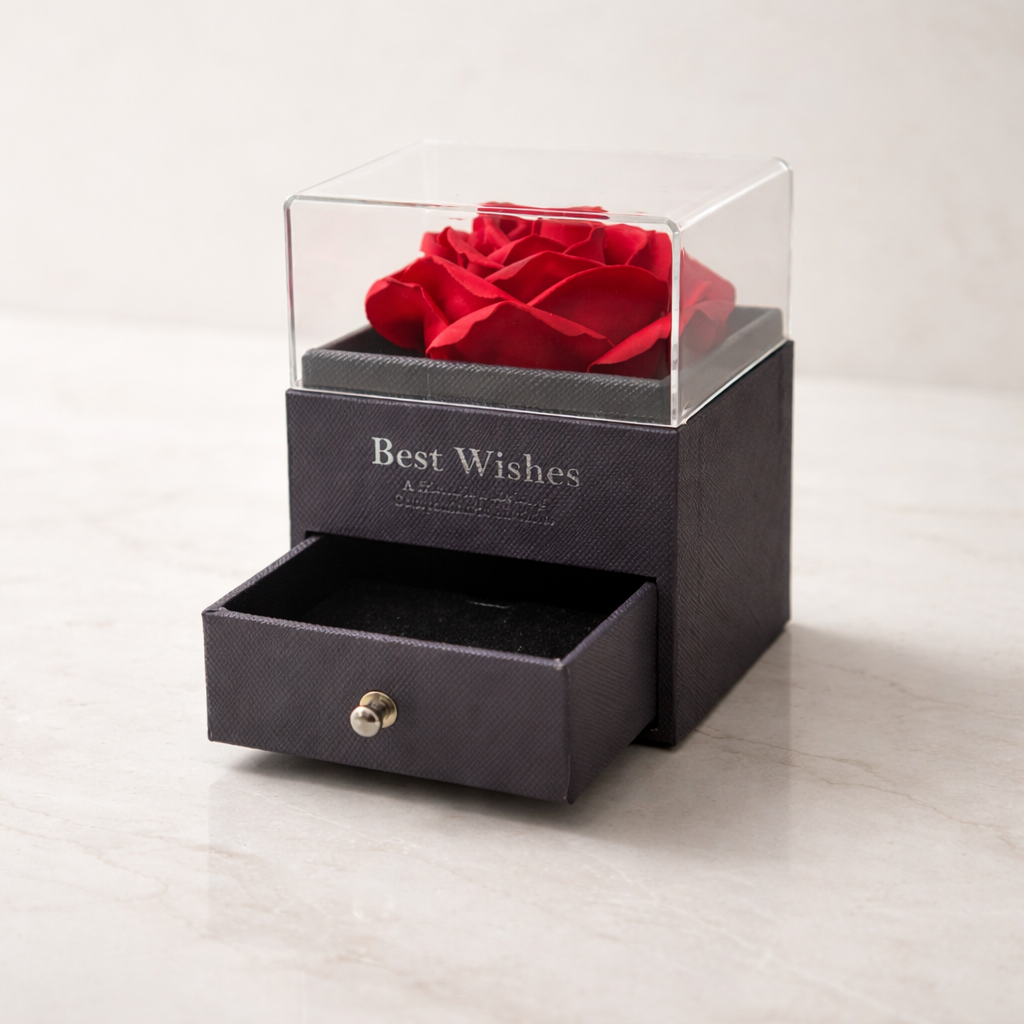 Caja “Amor Eterno” | Rosa Eterna con Joyero