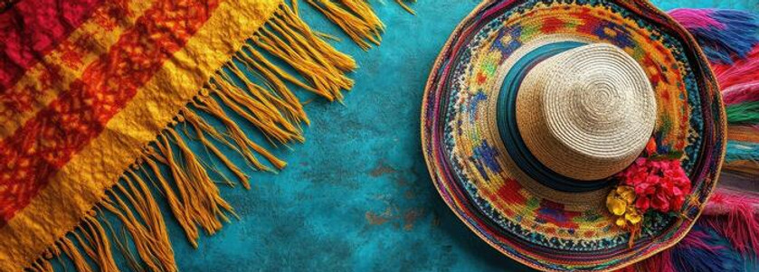 handcrafted-colorful-sombrero-and-vibrant-woven-textile-on-a-turquoise-surface-photo.jpeg