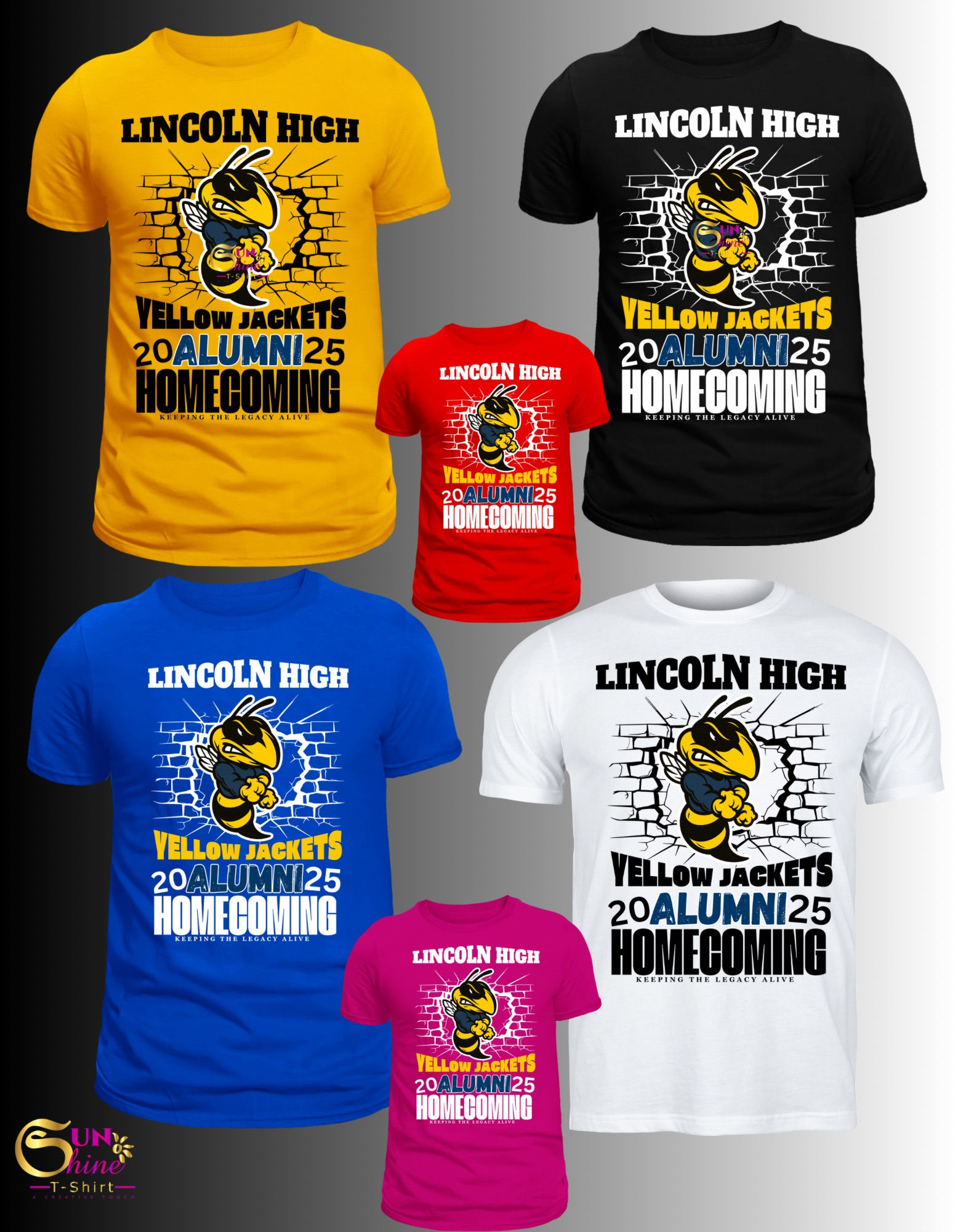 Lincoln High School Alumni Homecoming Tee (FRONT PRINT ONLY)