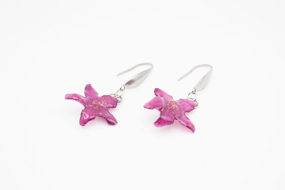Thumbnail: Orecchini con fiori di Rododendro