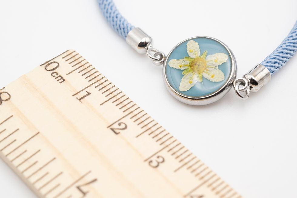 Miniatura: Bracciale regolabile, resina, fiori di montagna, Sassifraga, Valle d'Aosta
