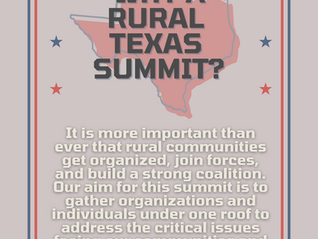 The Rural Texas Summit Agenda: Voices for Change