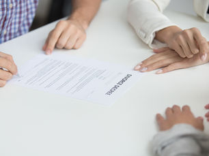 Uncontested Divorce Signing Paperwork