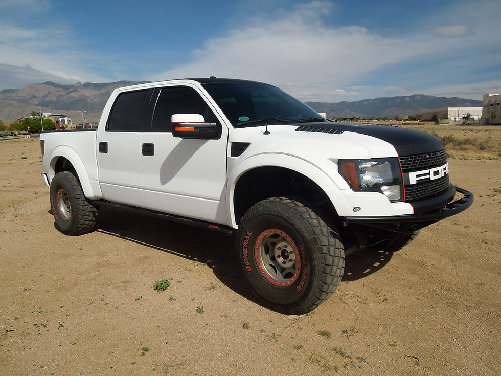 Ford Raptor Color Change / 3M Matte White with Gloss Black Accents