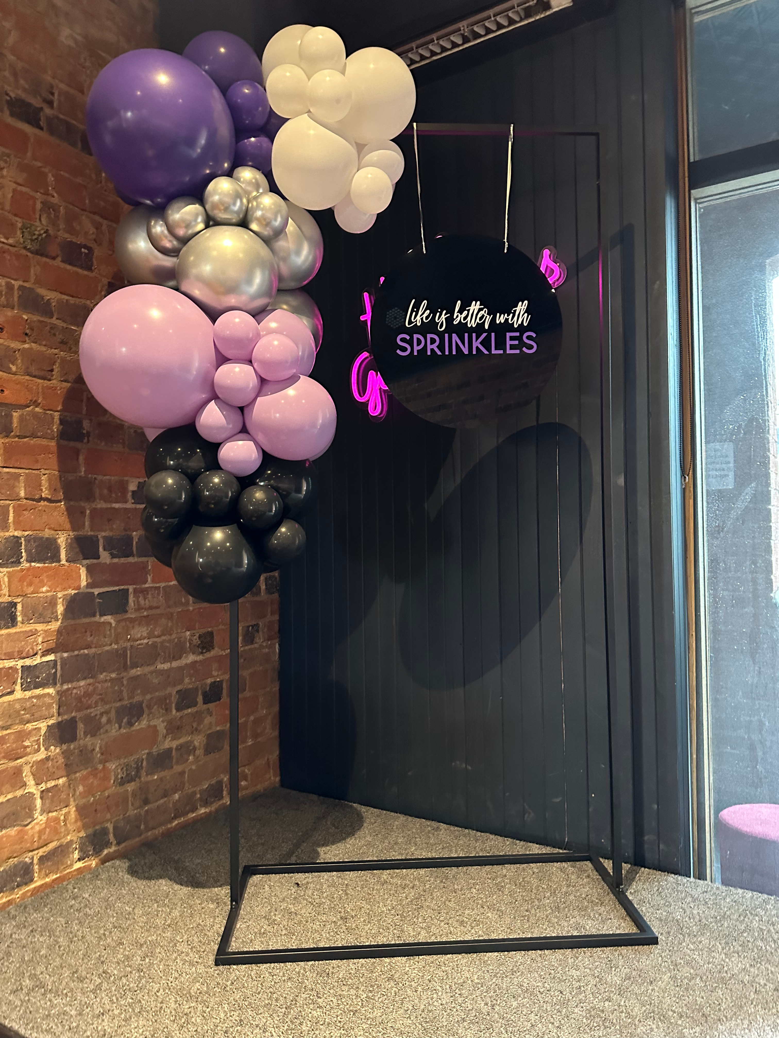 Black Welcome Hanging Sign