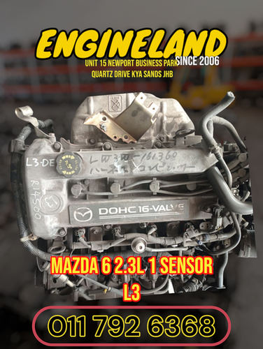 Mazda 6 2.3L L3 engine with 1 sensor, and dipstick in front