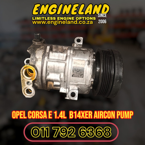 Opel Corsa E 1.4L B14XER engine used aircon pump | ENGINE LAND