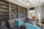 Bespoke office with bookshelf in oak