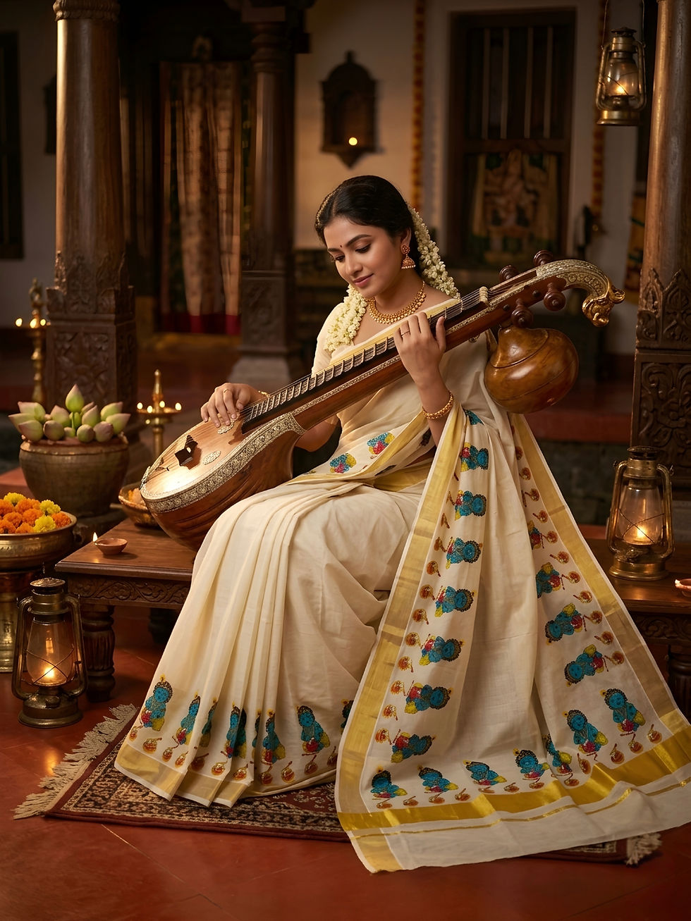 Thumbnail: Tissue mural saree