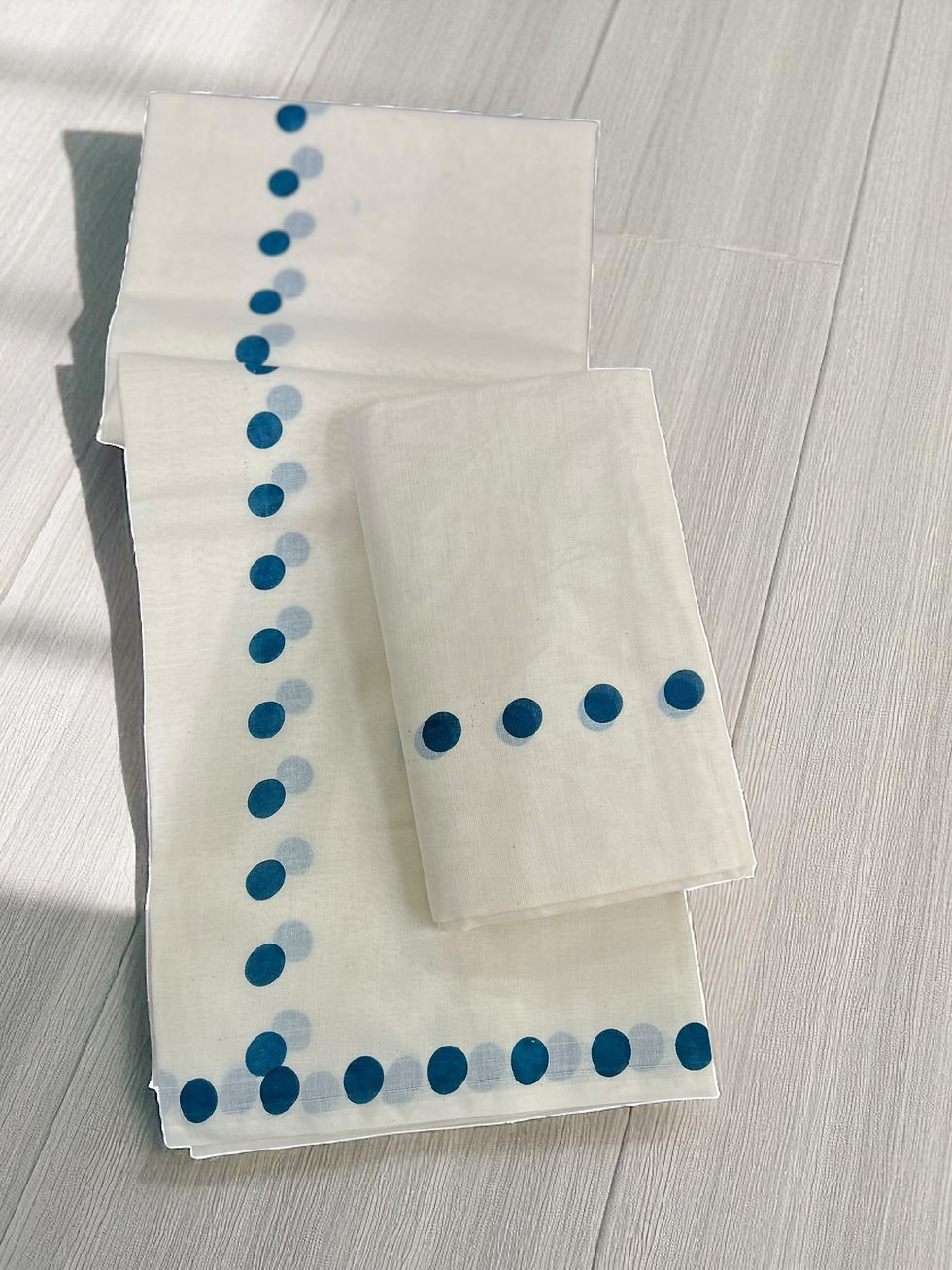 Thumbnail: Pure Cotton Polka dot printing set mundu trending