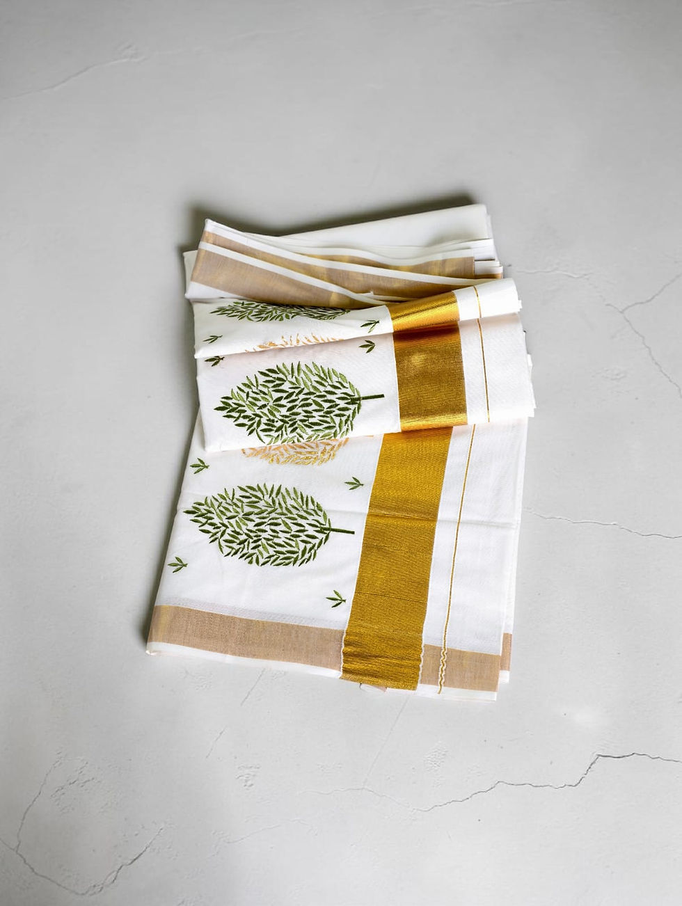 Thumbnail: Pure Cotton Embroidery Saree Full body with blouse