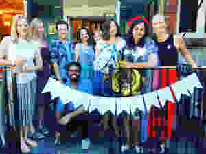 hen party modern calligraphy bunting
