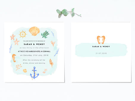 New nautical, beach themed invitation suite