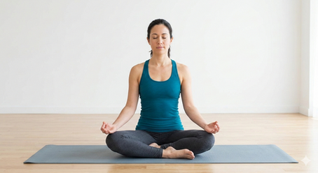 A yoga practice meditation