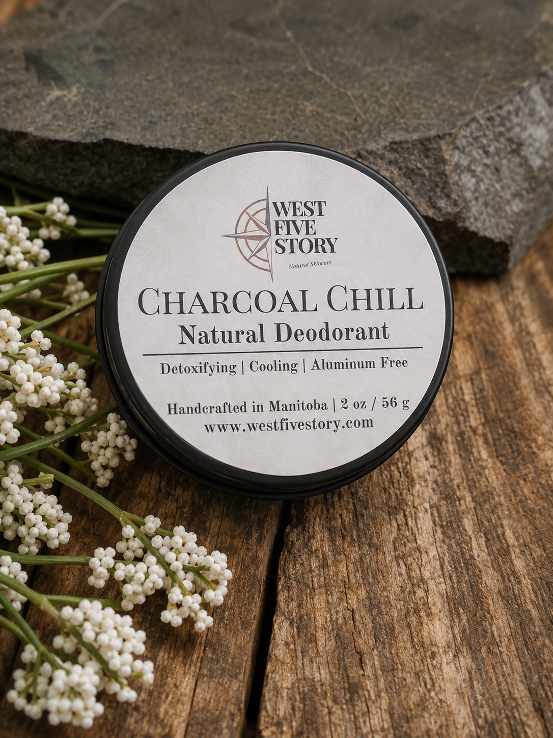 Charcoal Chill: Natural Charcoal & Mint Deodorant (60ml)