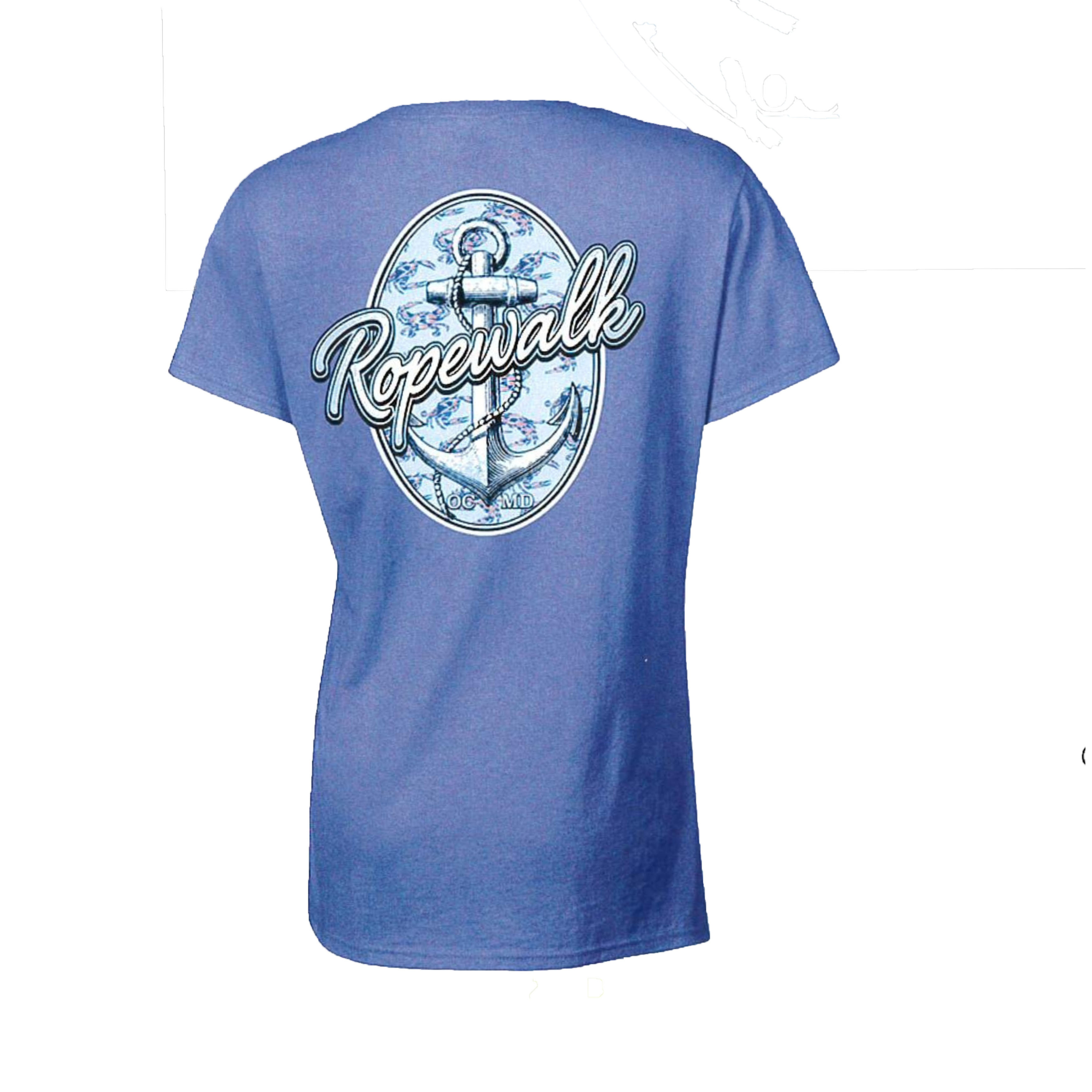 Ladies Anchor Scoop Neck