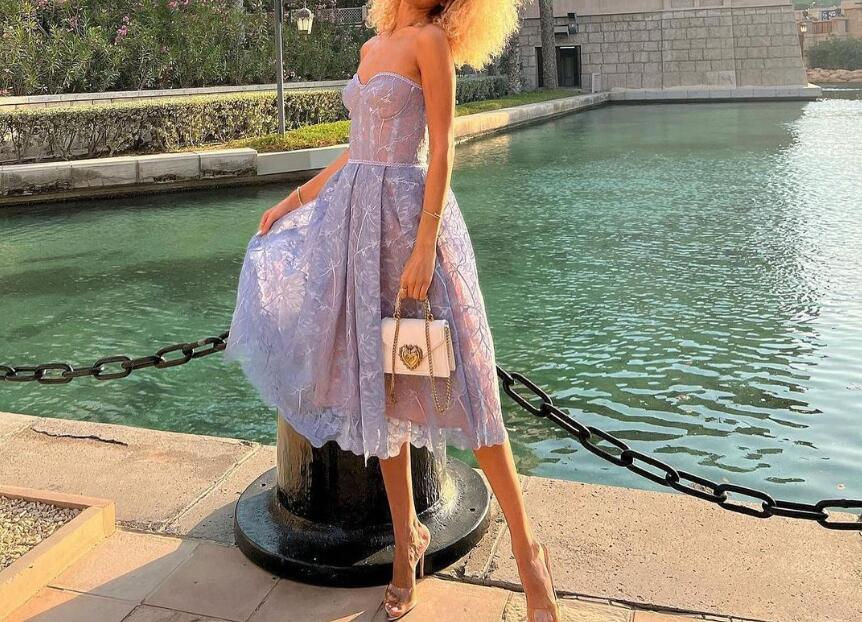 Miniatura: New Fashion Sexy Backless Strapless Embroidered Lace Slim Fit Dress For Women,2 