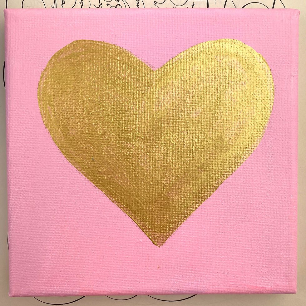 Candy Heart Valentine Painting