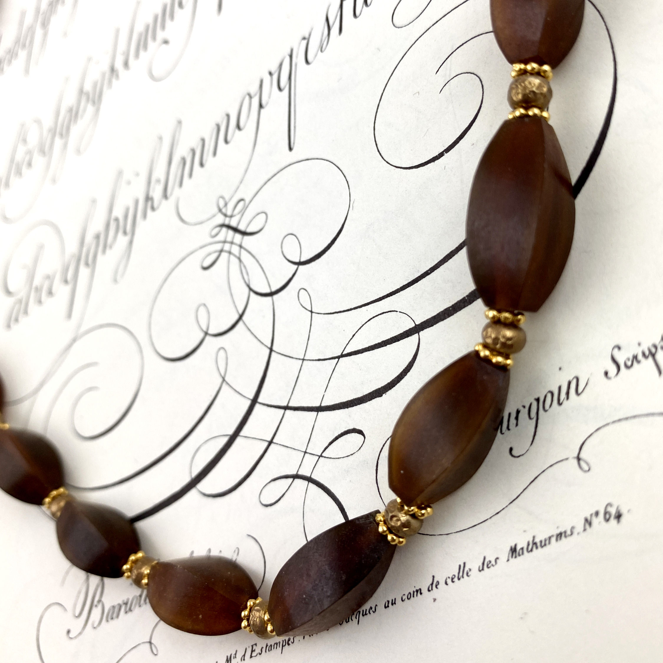 Horn and Pearl Statement Necklace