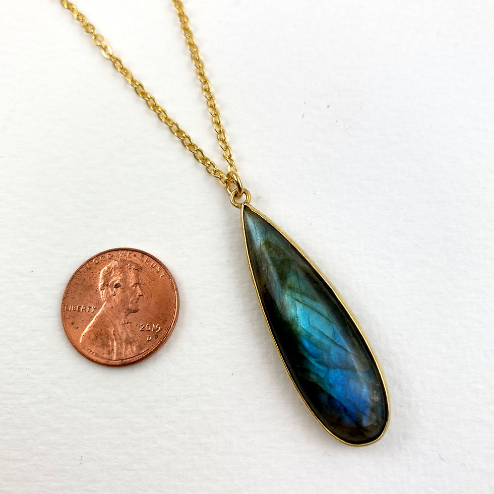 Thumbnail: Labradorite Teardrop Necklace