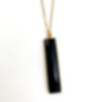 Thumbnail: Black Rectangle Pendant Necklace
